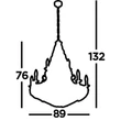 CARTWHEEL - Searchlight-8912-12BK - Candelabru