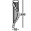 CYCLONE - Searchlight-97291-12CL - Pendul