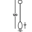 CYCLONE - Searchlight-97291-1CL - Pendul