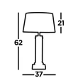 PEDESTAL - Searchlight-EU5141BK - Veioza