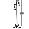 WOODY - Searchlight-EU95041-2BR - Lampadar