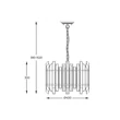 Pendul Zuma ALEXANDRIA G9, cristal, auriu - ZU-P0556-06D-V7V7