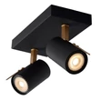 Plafoniera tip spot Lucide GRONY metal negru auriu mat-alama GU10-LED IP20 - 17998/10/30