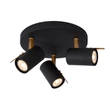 Plafoniera tip spot Lucide GRONY metal negru auriu mat-alama GU10-LED IP20 - 17998/15/30