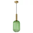 Pendul Lucide MALOTO sticla verde auriu mat-alama E27 IP20 - 45386/20/33