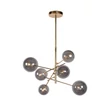 Pendul Lucide ALARA sticla auriu gri fumuriu G4-LED IP20 - 46412/06/10