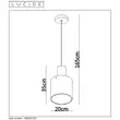 Pendul Lucide TOLEDO sticla chihlimbar cuper E27 IP20 - 74405/01/62