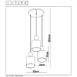 Pendul Lucide TOLEDO sticla chihlimbar cuper E27 IP20 - 74405/13/62