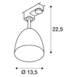 PARA CONE 14 - slv-1002876 - Spot pentru sina trifazata