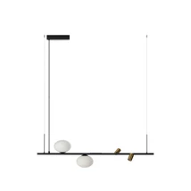 Pendul Azzardo TRASIMENO metal, sticla, negru, auriu, alb, LED+G9, 3000K, 10W, 1280lm - 5639