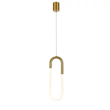 Pendul Azzardo NEXUS metal, acril, auriu, alb, LED, 3000K, 9W, 720lm - 5740