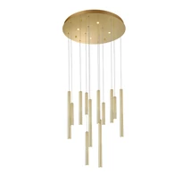 Pendul Azzardo ILIOS metal, acril, auriu, LED, 3000K, 64W, 5120lm - 5745