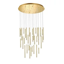 Pendul Azzardo ILIOS metal, acril, auriu, LED, 3000K, 160W, 12800lm - 5748
