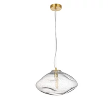 Pendul Azzardo INES metal, sticla, auriu, transparent, E14 - 5763