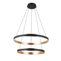 Pendul Azzardo RIO metal, plastic, negru, auriu, LED-TRIAC, 3000K, 86W, 6880lm - 5779