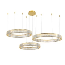 Pendul Azzardo SPARK metal, sticla, auriu, transparent, LED-TRIAC, 3000K, 144W, 7840lm - 5794