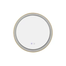 Oglinda pentru baie Azzardo SERGIO metal, plastic, oglinda, auriu, alb, LED, 3000K-4000K, 40W, 3200lm, IP44 - 5820