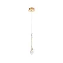 Pendul Azzardo DALMA metal, acril, auriu, transparent, LED, 3000K, 4W, 320lm - 6006