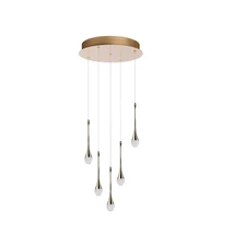 Pendul Azzardo DALMA metal, acril, auriu, transparent, LED, 3000K, 20W, 1600lm - 6008