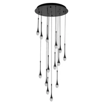 Pendul Azzardo DALMA metal, acril, negru, transparent, LED, 3000K, 56W, 4480lm - 6011