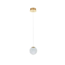 Pendul Azzardo EDEM metal, acril, auriu, transparent, LED, 3000K, 4.2W, 336lm - 6016
