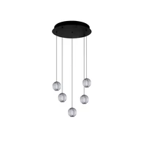 Pendul Azzardo EDEM metal, acril, negru, transparent, LED, 3000K, 21W, 1680lm - 6017