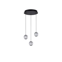 Pendul Azzardo EDEM metal, acril, negru, transparent, LED, 3000K, 12.6W, 1000lm - 6019