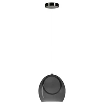Pendul Azzardo NICOLE metal, sticla, negru, fumuriu, LED, 8W, 3000K, 640Lm - AZ-6196
