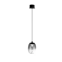 Pendul Azzardo PAMELA metal, sticla, negru, fumuriu, LED, 5W - 6267