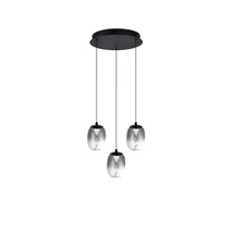 Pendul Azzardo PAMELA metal, sticla, negru, fumuriu, LED, 15W - 6268