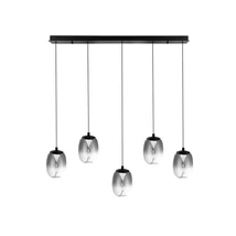 Pendul Azzardo PAMELA metal, sticla, negru, fumuriu, LED, 25W - 6269