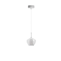 Pendul Azzardo GRACE metal, sticla, alb, transparent, E27 - 6294