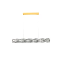 Pendul Azzardo FLORENCE metal, cristal, sticla, auriu, transparent, LED, 36W, 3000K, 2880Lm - AZ-6479