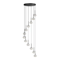 Pendul Azzardo SERENITY metal, sticla, negru, alb,LED, 84W, 3000K - AZ-6534