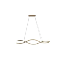 Pendul Azzardo SPARK WAVES metal, acril, auriu, LED, 97W, 3000-4000K, 10880Lm - AZ-6565