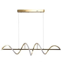 Pendul Azzardo MEMPHIS metal, acril, auriu, alb, LED, 55W, 2800K, 2580Lm - AZ-6814