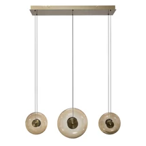 Pendul Azzardo ANDORA metal, sticla, chihlimbar, auriu, LED, 28W, 3000K, 2025Lm - AZ-6884