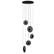 Pendul Azzardo ANDORA metal, sticla, negru, fumuriu, LED, 48W, 3000K, 2500Lm - AZ-6887
