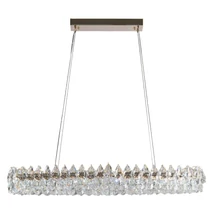 Pendul Azzardo BARLETTA metal, cristal, auriu, transparent, LED, 120W, 3000K - AZ-6905