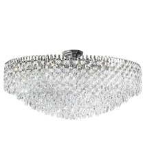 Plafoniera Azzardo BURANO metal, cristal, crom, transparent, E14 - AZ-6909