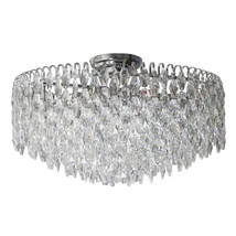 Plafoniera Azzardo BURANO metal, cristal, crom, transparent, E14 - AZ-6910