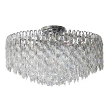 Plafoniera Azzardo BURANO metal, cristal, crom, transparent, E14 - AZ-6911