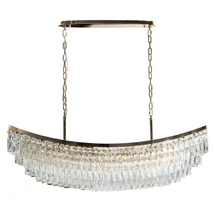 Pendul Azzardo ZAMBEZI metal, sticla, auriu, transparent, E14 - AZ-6913