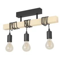 Plafoniera Eglo TOWNSHEND metal, lemn, negru, maro, E27 - 43511