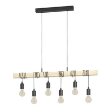 Pendul Eglo TOWNSHEND metal, lemn, negru, maro, E27 - 43513