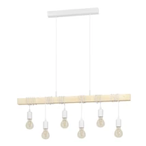 Pendul Eglo TOWNSHEND metal, lemn, alb, maro, E27 - 43705