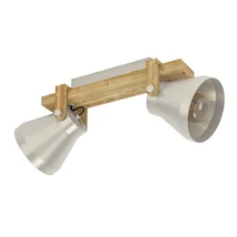 Plafoniera Eglo CAWTON metal, lemn, maro, otel, E27 - 43949