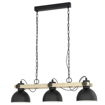 Pendul Eglo LUBENHAM metal, lemn, negru, maro, E27 - 43992