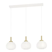 Pendul Eglo SUMMERHILL lemn, metal, hartie, maro, alb, E27 - 44066