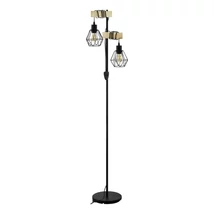 Lampadar Eglo TOWNSHEND 5 metal, lemn, negru, maro, E27 - 44081